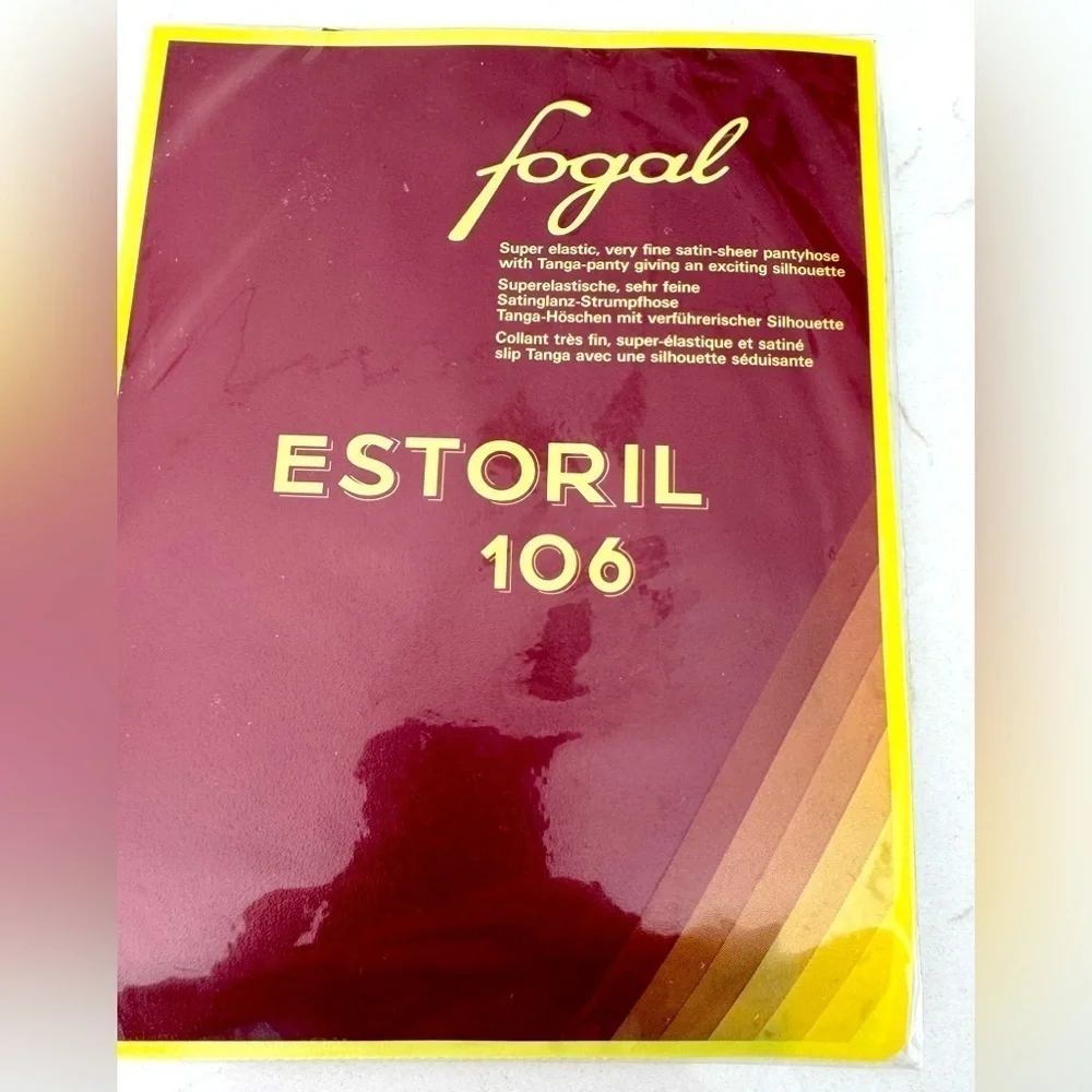 NWT Fogal Estoril 106 Super Elastic Luxury Hosiery Medium Gris / Switzerland